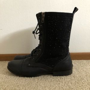 Maurices Black Combat Boots